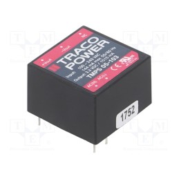 1 pcs x TRACO POWER - TMPS 05-103 - Converter: AC/DC, 5W, 85÷264VAC, Usup: 120÷370VDC, Uout: 3.3VDC