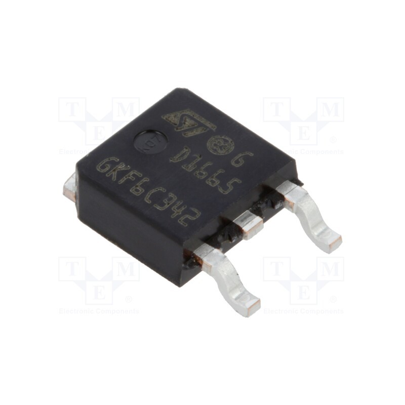 1 pcs x STMicroelectronics - 2STD1665T4 - Transistor: NPN, bipolar, 65V, 6A, 15W, DPAK