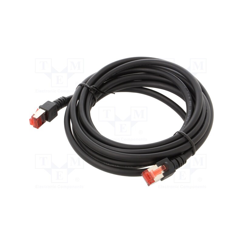 1 pcs x HELUKABEL - 803026 - Patch cord, S/FTP, 6, stranded, Cu, LSZH, black, 3m, 27AWG