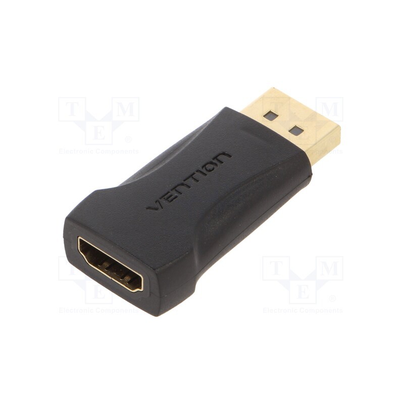 1 pcs x VENTION - HBPB0 - Adapter, DisplayPort plug,HDMI socket, black, Enclos.mat: PVC