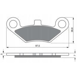 Quad atv shineray linhai 250 rear brake pads