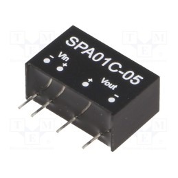 1 pcs x MEAN WELL - SPA01C-05 - Converter: DC/DC, 1W, Uin: 36÷75V, Uout: 5VDC, Iout: 20÷200mA, SIP6