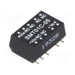 1 pcs x MEAN WELL - SMT01C-05 - Converter: DC/DC, 1W, Uin: 36÷75V, Uout: 5VDC, Iout: 20÷200mA, SMD