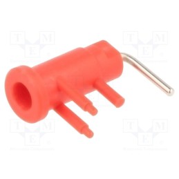 1 pcs x SCHu00dcTZINGER - SEB 3402 NI / 10 / RT - Socket, 2mm banana, 10A, 600V, 19.5mm, red, on panel,screw, 7mΩ