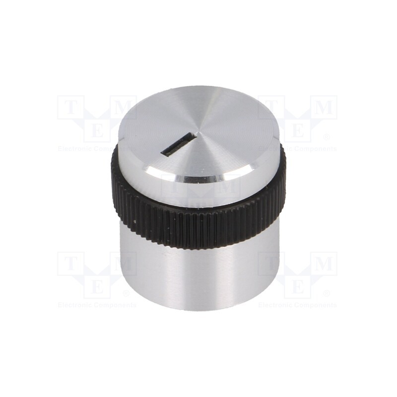 1 pcs x OKW - A1416469 - Knob, with pointer, aluminium,plastic, Øshaft: 6mm, Ø15.9x15.2mm