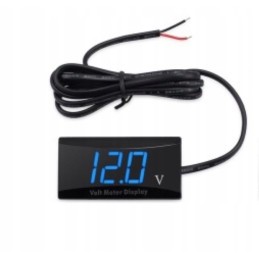 Slim blue electronic voltmeter