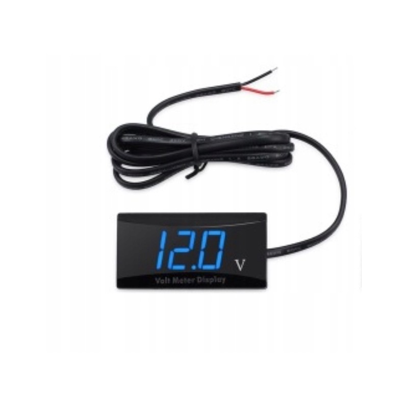 Slim blue electronic voltmeter