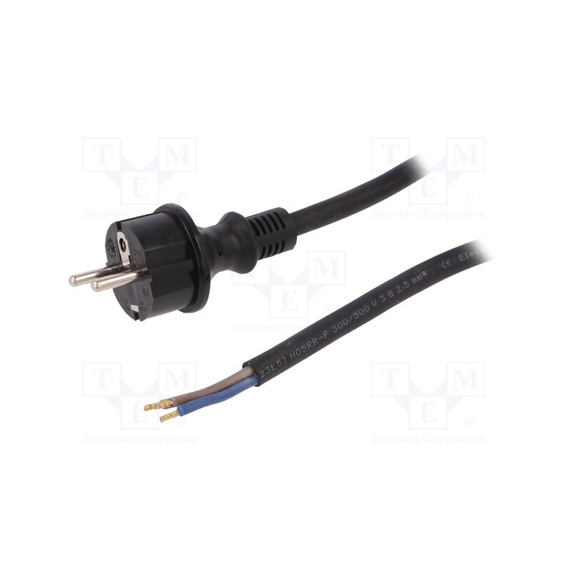 1 pcs x PLASTROL - W-97276 - Cable, 3x2.5mm2, CEE 7/7 (E/F) plug,wires,SCHUKO plug, rubber