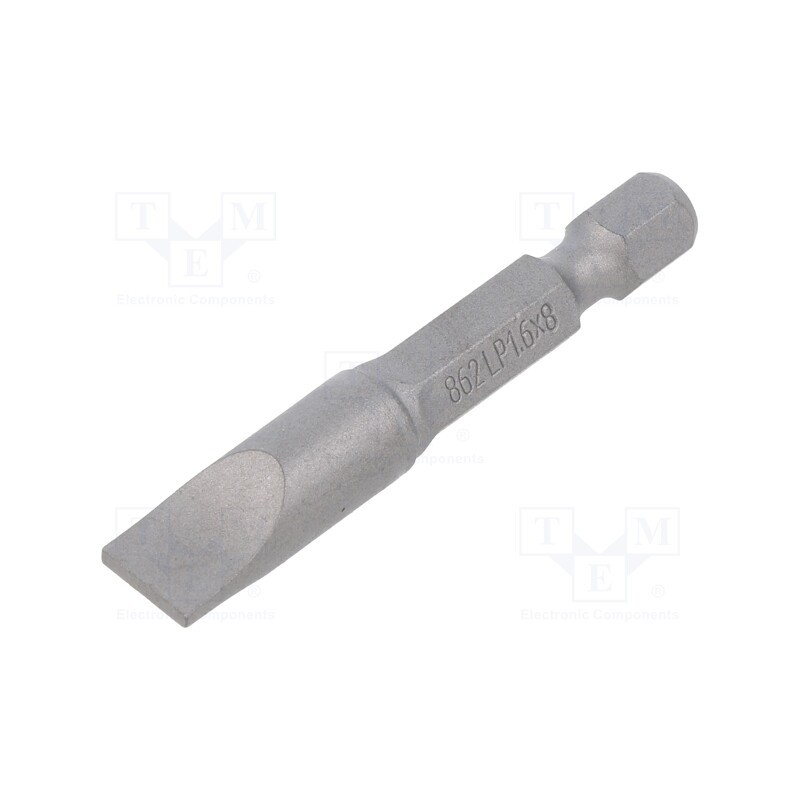 1 pcs x BETA - 862LP/1.6X8.0 - Screwdriver bit, slot, 8,0x1,6mm, Overall len: 50mm