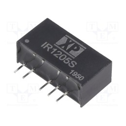 1 pcs x XP POWER - IR1205S - Converter: DC/DC, 3W, Uin: 12V, Uout: 5VDC, Uout2: -5VDC, Iout: 300mA