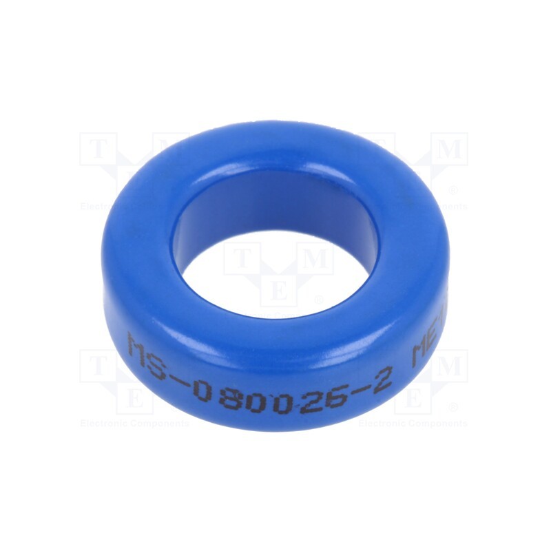 1 pcs x MICROMETALS - MS-080125-2 - Ferrite: toroidal, L: 6.35mm, Øint: 12.7mm, Øout: 20.32mm, 68nH