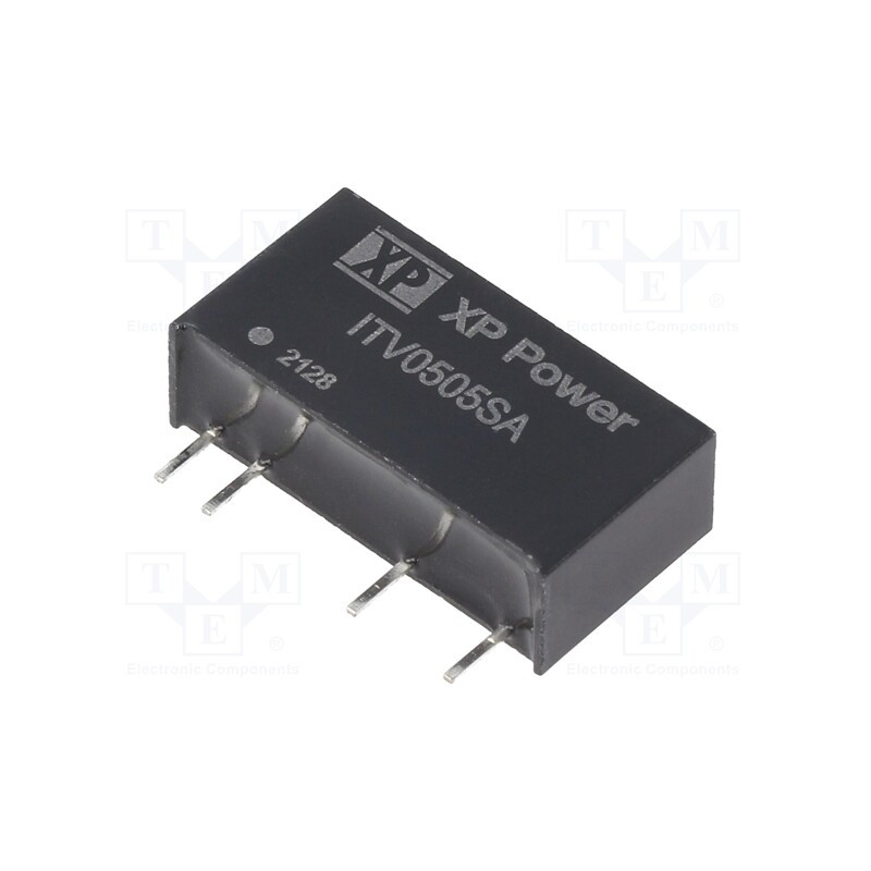 1 pcs x XP POWER - ITV0505SA - Converter: DC/DC, 1W, Uin: 5V, Uout: 5VDC, Iout: 200mA, SIP, 50kHz, THT