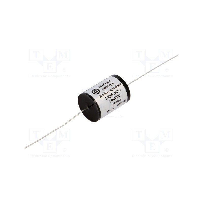 1 pcs x MIFLEX - MKP14H518G-B - Capacitor: polypropylene, 1.8uF, 600VDC, ±2%, Ø19.9x33mm, -25÷85°C