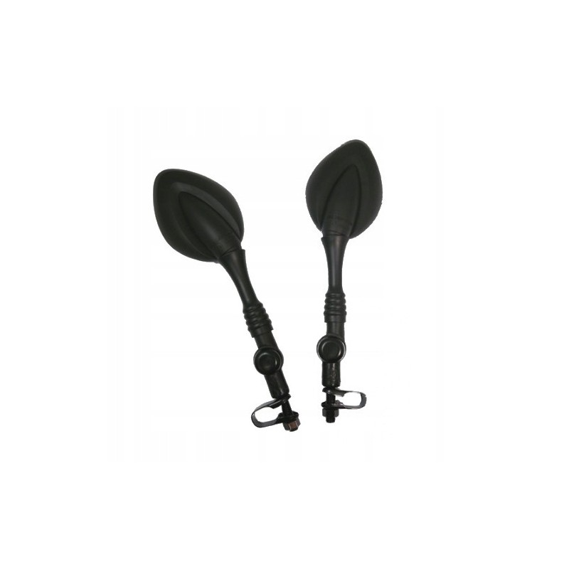 Oval, bent, articulated, foldable mirrors, M10 pair