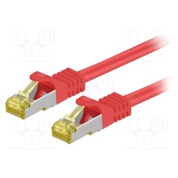 1 pcs x Goobay - 91643 - Patch cord, S/FTP, 6a, stranded, Cu, LSZH, red, 10m, 26AWG