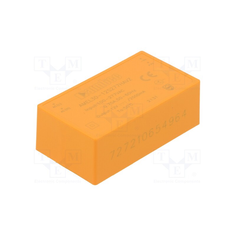 1 pcs x AIMTEC - AMEL30-12S277HAVZ - Converter: AC/DC, 30W, 85÷305VAC, Usup: 100÷430VDC, Uout: 12VDC