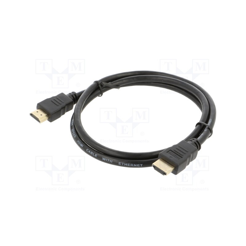 1 pcs x SAVIO - SAVKABELCL-37 - Cable, HDMI 1.4, HDMI plug,both sides, Len: 1m, black, 30AWG