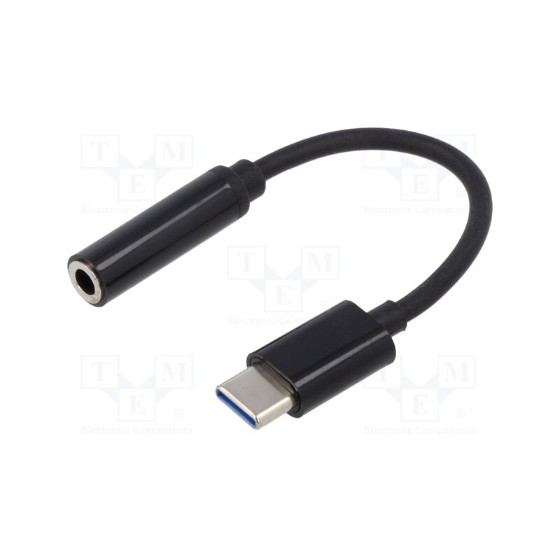 1 pcs x SAVIO - SAVAK-35 - Adapter, USB 3.1, Jack 3.5mm socket,USB C plug, 0.12m, white