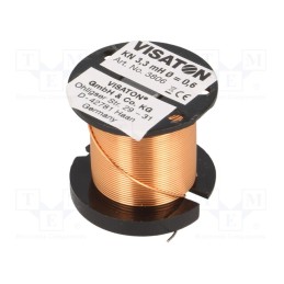 1 pcs x VISATON - 3806 - Inductor: coil, 3.3mH, 1.4Ω, Ø: 32mm, H: 29mm, Øcore: 0.6mm