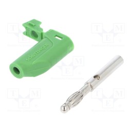 1 pcs x SCHu00dcTZINGER - FK 15 S NI / 1 / GN - Plug, 4mm banana, 16A, 33VAC, 70VDC, green, Max.wire diam: 4mm, 1mm2
