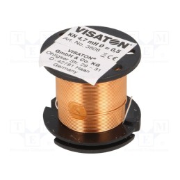 1 pcs x VISATON - 3808 - Inductor: coil, 4.7mH, 2Ω, Ø: 32mm, H: 29mm, Øcore: 0.5mm
