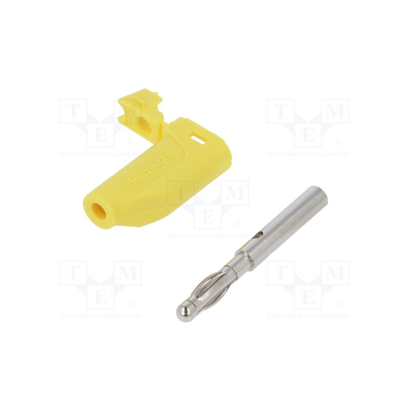 1 pcs x SCHu00dcTZINGER - FK 15 S NI / 2.5 / GE - Plug, 4mm banana, 32A, 33VAC, 70VDC, yellow, Max.wire diam: 4mm