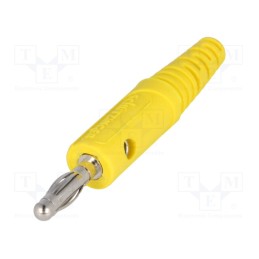 1 pcs x SCHu00dcTZINGER - FK 8 L NI / GE - Plug, 4mm banana, 32A, 33VAC, 70VDC, yellow, Max.wire diam: 4mm