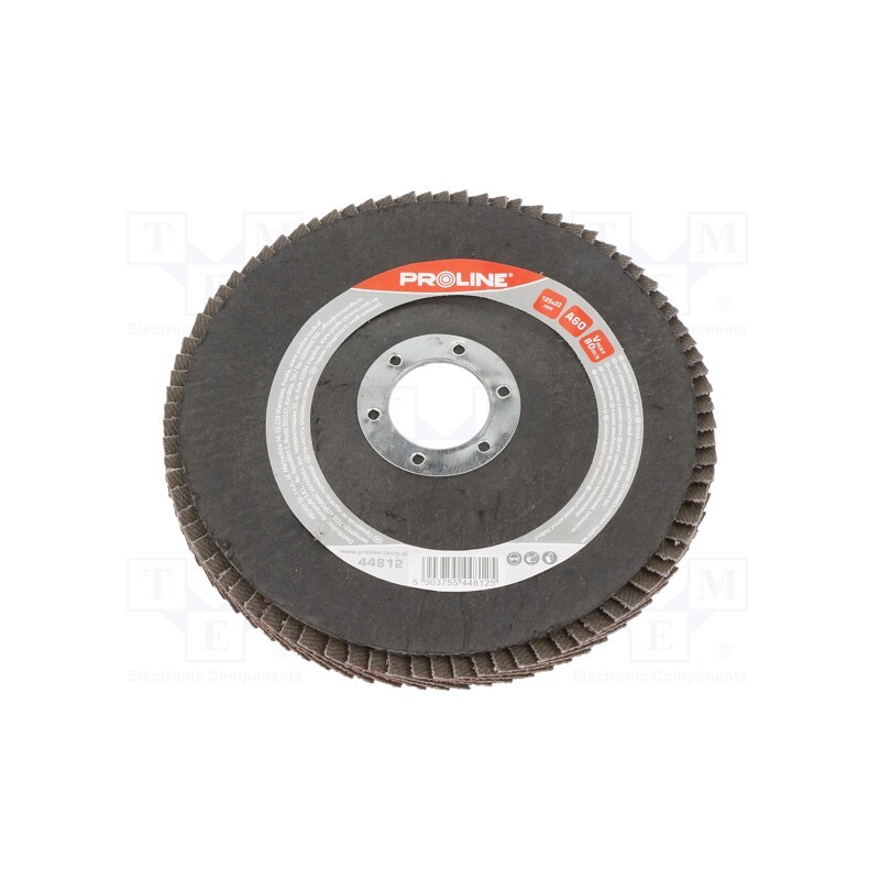 1 pcs x PROLINE - 44812 - Flap grinding wheels, Ø: 125mm, Øhole: 22.2mm, Granularity: 60
