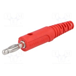 1 pcs x SCHu00dcTZINGER - FK 8 L NI / RT - Plug, 4mm banana, 32A, 33VAC, 70VDC, red, Max.wire diam: 4mm, 2.5mm2