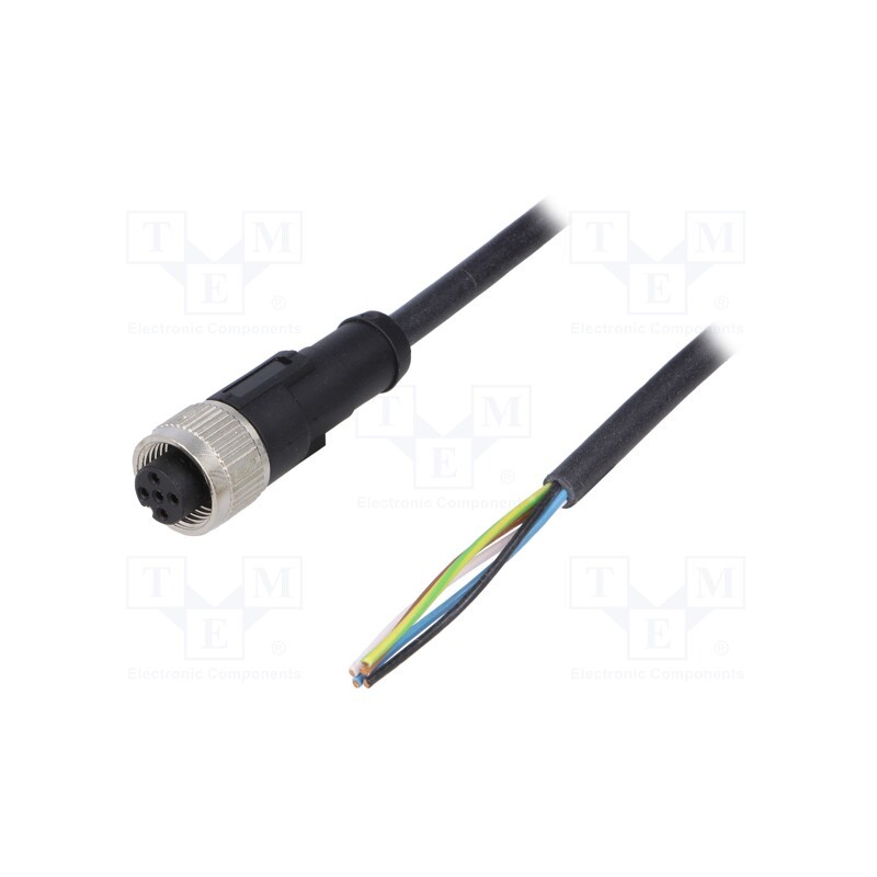 1 pcs x LAPP - AB-C5-2,0PUR-M12FS - Connection lead, M12, PIN: 5, straight, 2m, plug, 60VAC, 4A, -25÷80°C