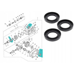 Rear diff seals for Yamaha Grizzly 700