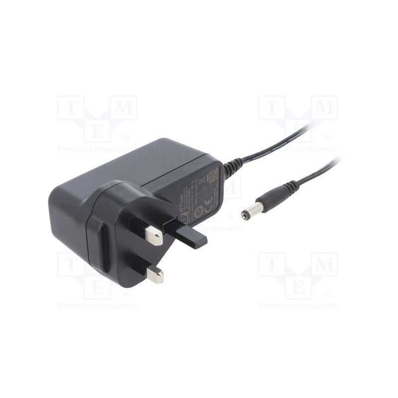 1 pcs x XP POWER - VEL24US240-UK-JA - Power supply: switched-mode, plug, 24VDC, 1A, 24W, Out: 5,5/2,1