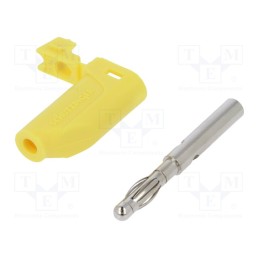 1 pcs x SCHu00dcTZINGER - FK 15 S NI / 1 / GE - Plug, 4mm banana, 16A, 33VAC, 70VDC, yellow, Max.wire diam: 4mm