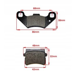 Front brake pads for atv shineray 150cc