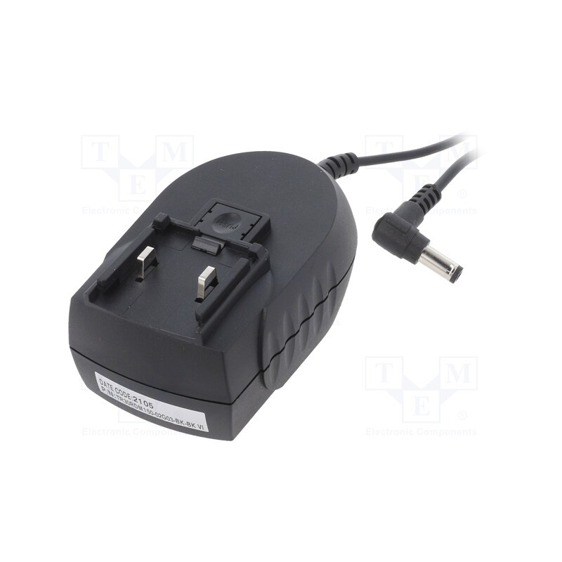 1 pcs x CINCON - TR30RDM150-02G03-BK-BK VI - Power supply: switched-mode, plug, 15VDC, 2A, 30W, Out: 5,5/2,5