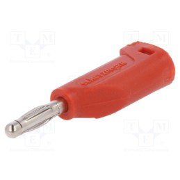 1 pcs x SCHu00dcTZINGER - FK 15 S NI / 1 / RT - Plug, 4mm banana, 16A, 33VAC, 70VDC, red, Max.wire diam: 4mm, 1mm2