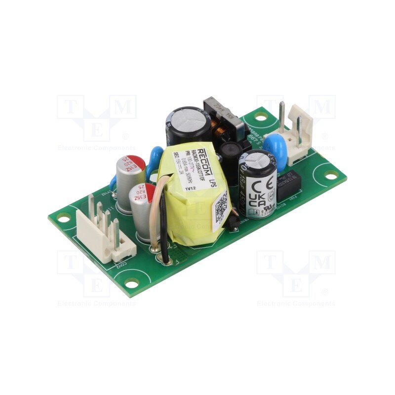 1 pcs x RECOM - RACM30-15SK/277/OF - Power supply: switched-mode, open, 30W, 85÷305VAC, OUT: 1, 15VDC