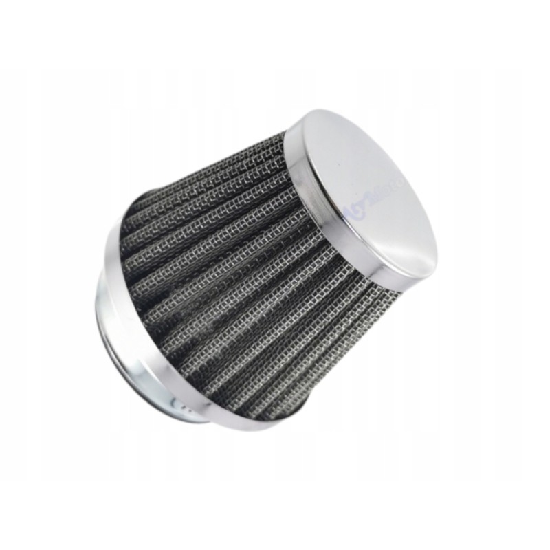 Chrome conical air filter 42 mm