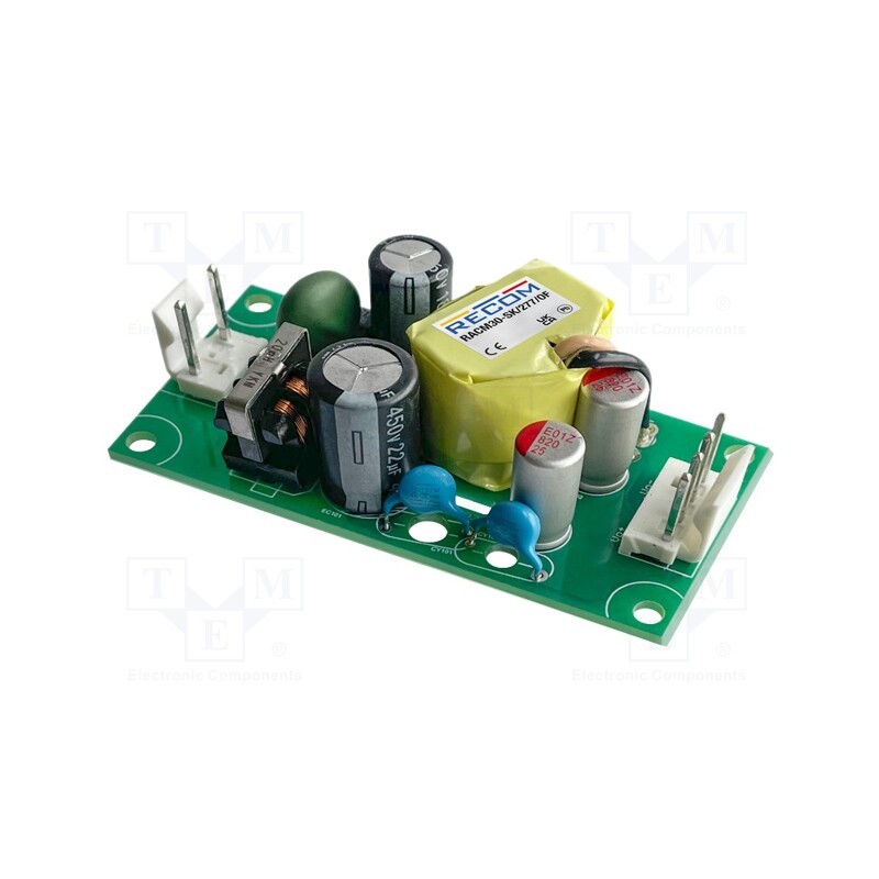 1 pcs x RECOM - RACM30-05SK/277/OF - Power supply: switched-mode, open, 30W, 85÷305VAC, OUT: 1, 5VDC
