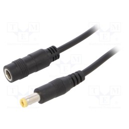 1 pcs x SUNNY - ECJ15R2155STP2155S - Cable, 2x0.5mm2, DC 5,5/2,1 plug,DC 5,5/2,1 socket, straight