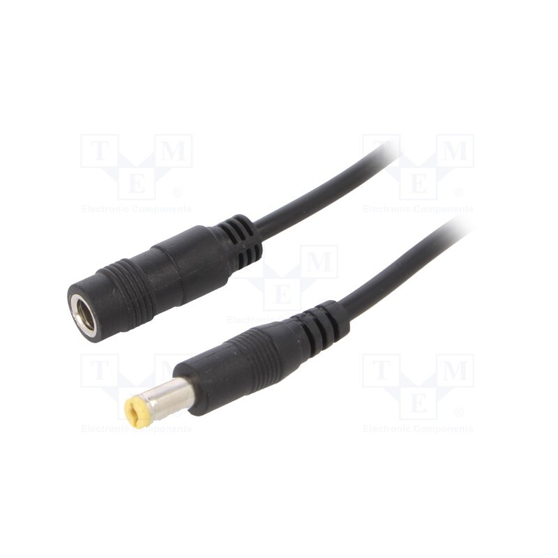 1 pcs x SUNNY - ECJ15R2155STP2155S - Cable, 2x0.5mm2, DC 5,5/2,1 plug,DC 5,5/2,1 socket, straight