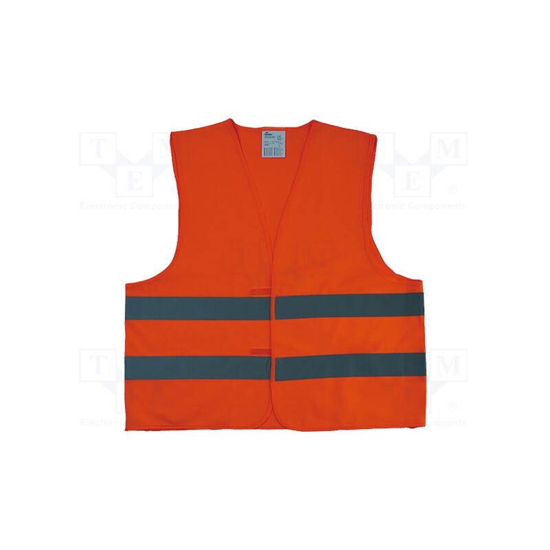 1 pcs x VIZWELL - VWEN01O - Reflection waistcoat, orange-black, warning