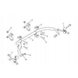 Rear stabilizer rubber Polaris RZR 1000 General 1000 5450606