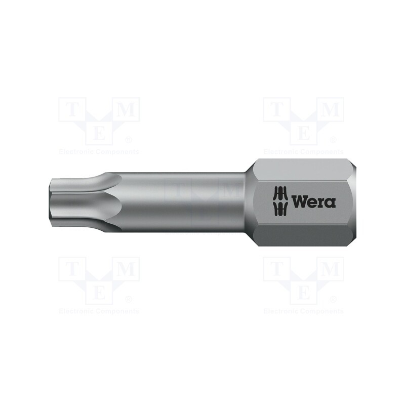 1 pcs x WERA - 5066310001 - Screwdriver bit, Torx®, TX20, Overall len: 25mm, TORSION