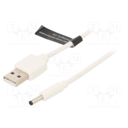 1 pcs x VENTION - CEXWG - Cable, USB A plug,DC 3,5/1,35 plug, white, 1.5m, Core: Cu