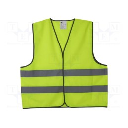 1 pcs x VIZWELL - VWEN01Y - Reflection waistcoat, yellow, warning