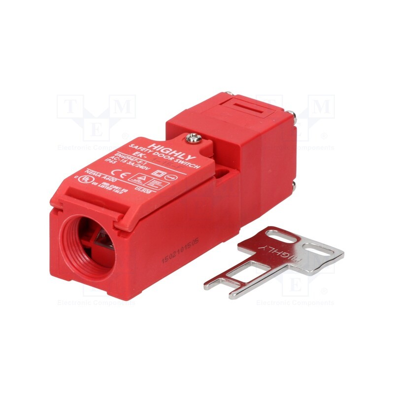 1 pcs x HIGHLY ELECTRIC - EK-1-15-F - Safety switch: key operated, EK, NC, Features: with flat key, IP65