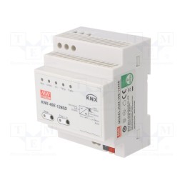 1 pcs x MEAN WELL - KNX-40E-1280D - Power supply: KNX / EIB, for DIN rail, 38.4W, 30VDC, 1280mA, IP20