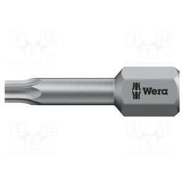 1 pcs x WERA - 5066305001 - Screwdriver bit, Torx®, TX10, Overall len: 25mm, TORSION