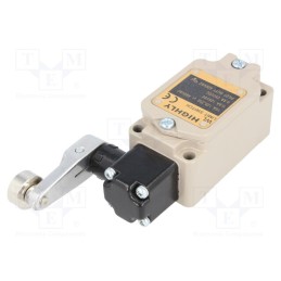 1 pcs x HIGHLY ELECTRIC - WL-5104 - Limit switch, lever R 38mm, metal roller Ø17,5mm, NO + NC, 10A